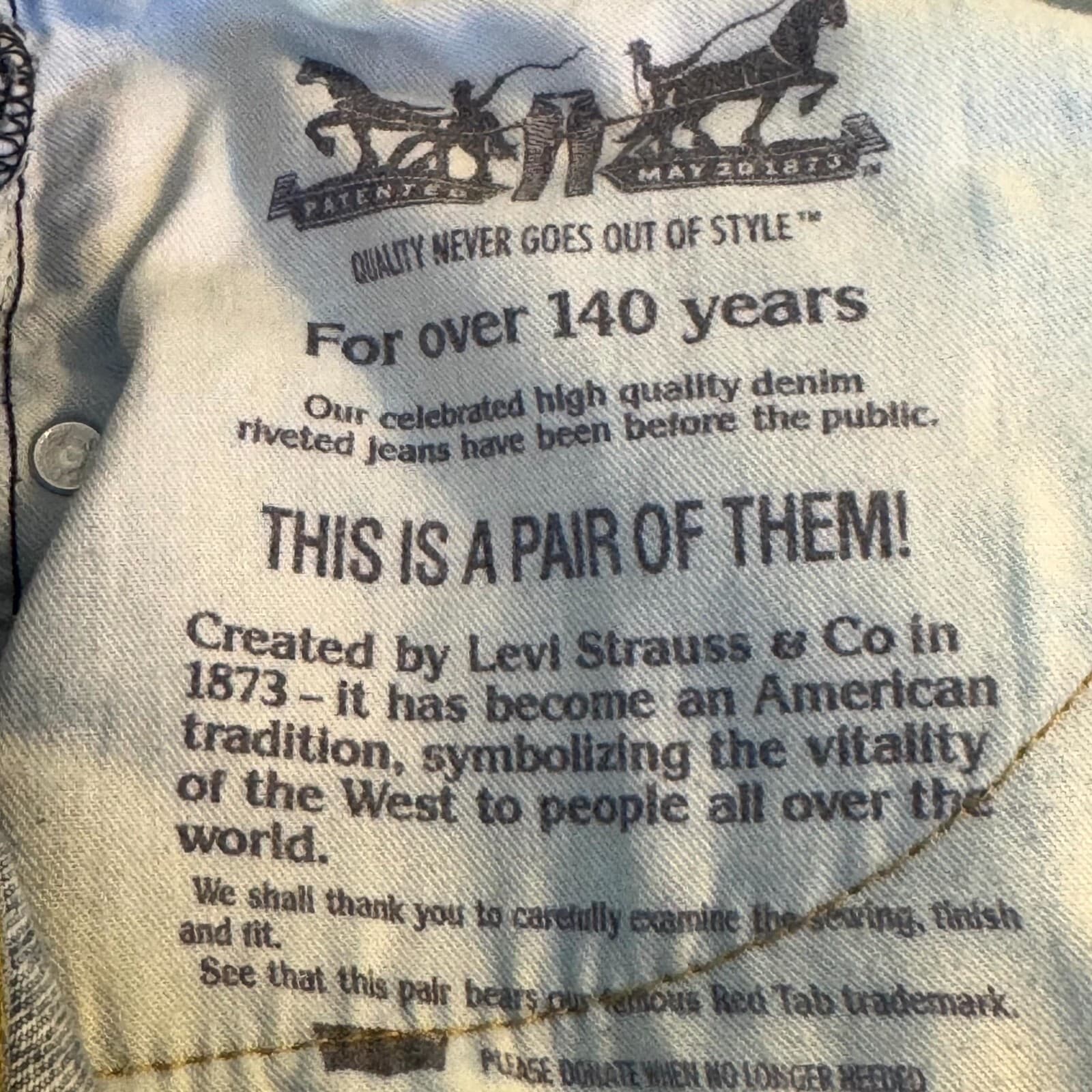 Levi’s 550 Men’s Jeans 38x34 Blue Denim High-Rise Straight Leg - Thumbnail 11