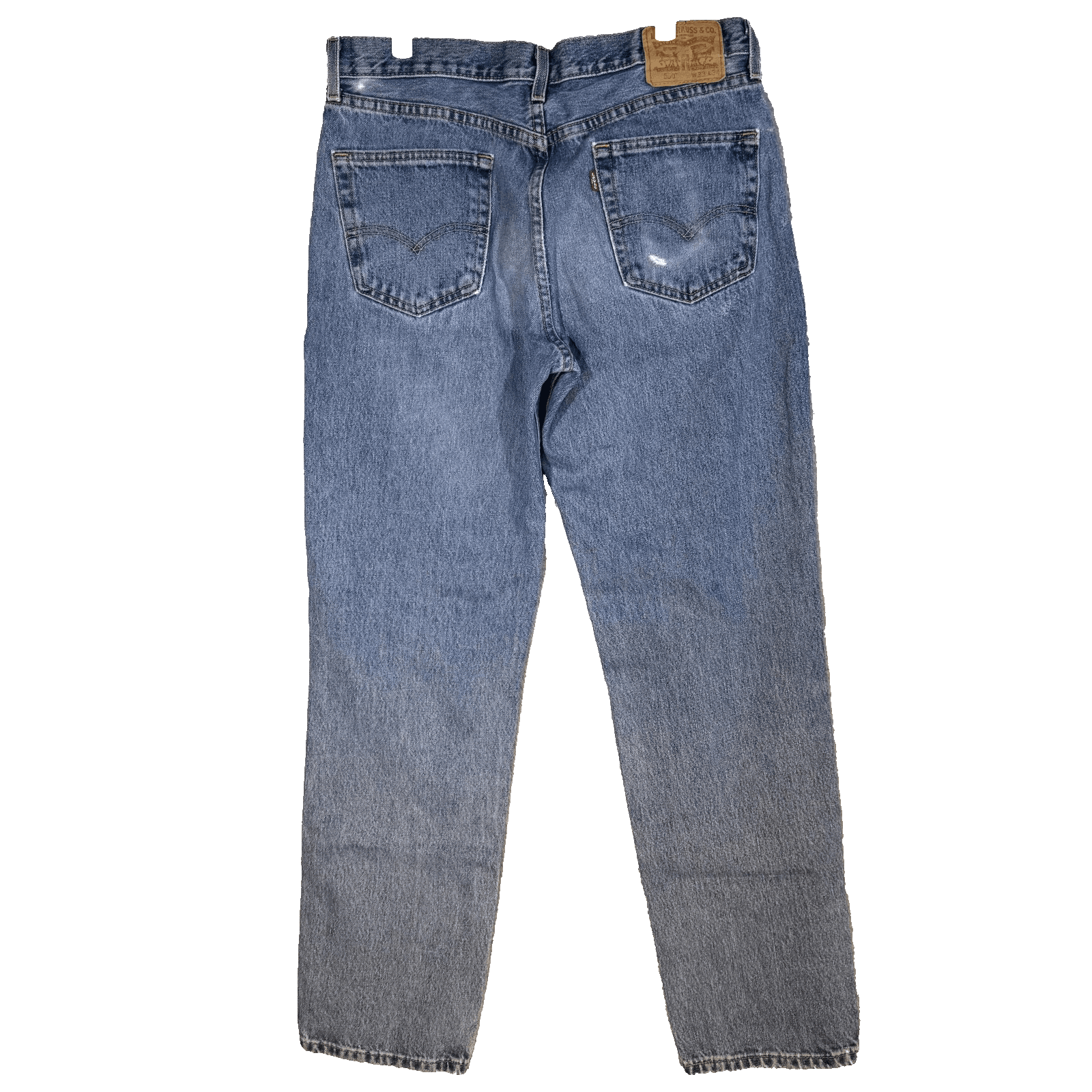 Vintage Levis 550 Jeans Mens 34x34 Blue Relaxed Tapered Distressed Denim - Thumbnail 3