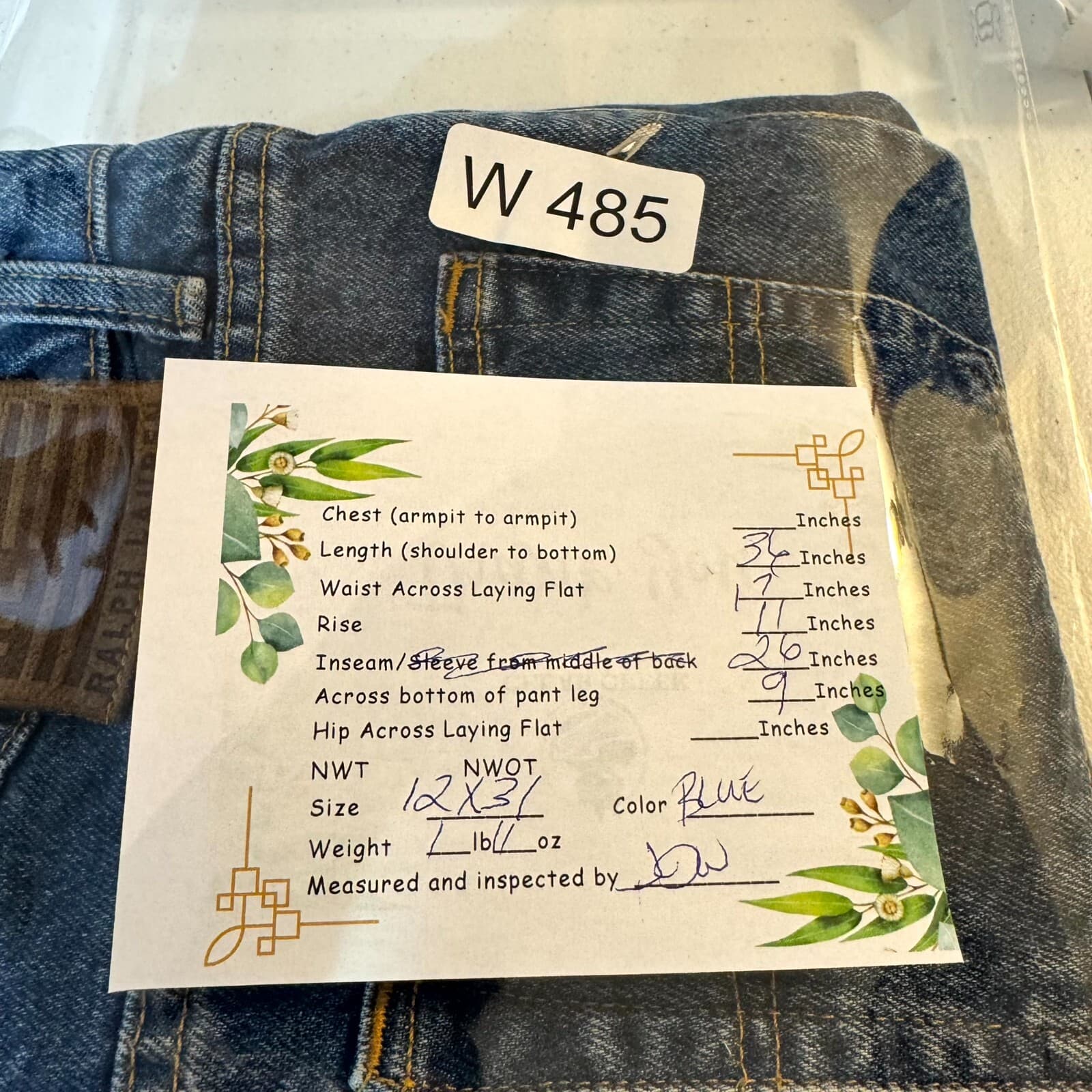 Ralph Lauren Polo Jeans Womens 12x31 Blue Denim High Rise Straight Leg Saturday - Thumbnail 9