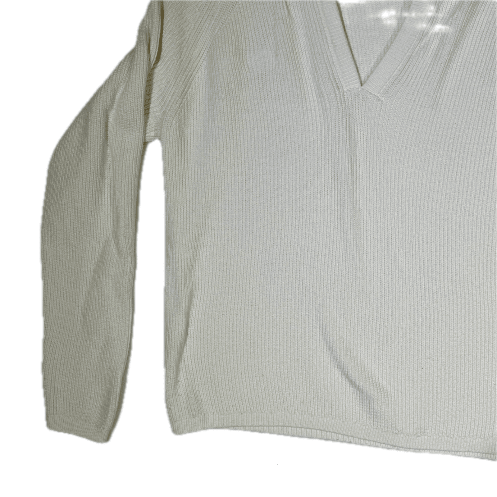 Banana Republic Women’s Ivory Split‑Neck Knit Pullover Sweater – Size S W447 - Thumbnail 4