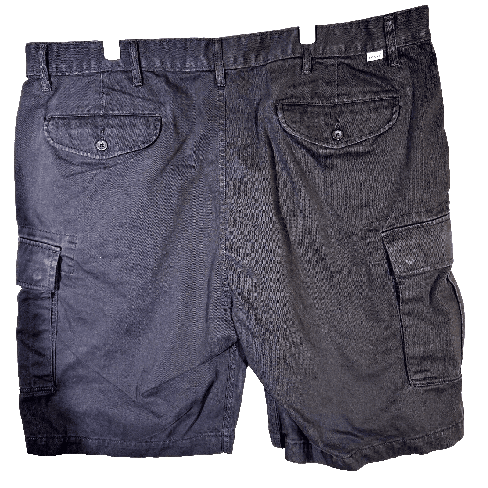 Levi’s Men’s Cargo Shorts 42 Black 100% Cotton High-Rise Classic Fit - Thumbnail 2