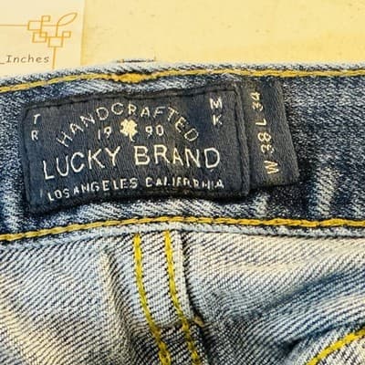 Lucky Brand 361 Vintage Straight Jeans Mens 38x32 Blue Light Wash Denim - Thumbnail 6