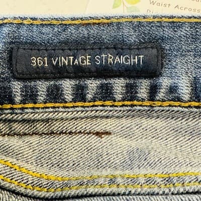 Lucky Brand 361 Vintage Straight Jeans Mens 38x32 Blue Light Wash Denim - Thumbnail 5