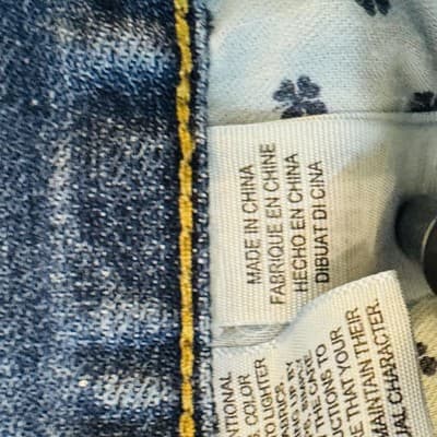 Lucky Brand 361 Vintage Straight Jeans Mens 38x32 Blue Light Wash Denim - Thumbnail 7