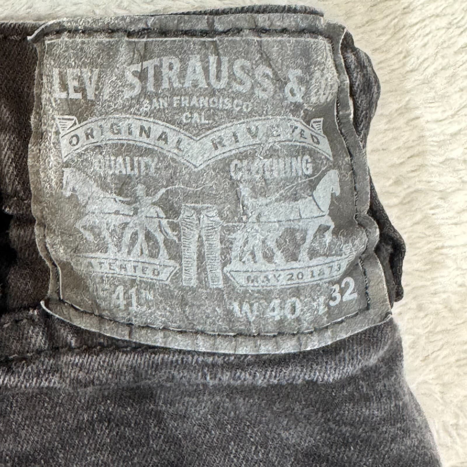 Levi's 541 Mens Jeans 40x32 Black Stretch Mid Rise Athletic Fit Straight - Thumbnail 10