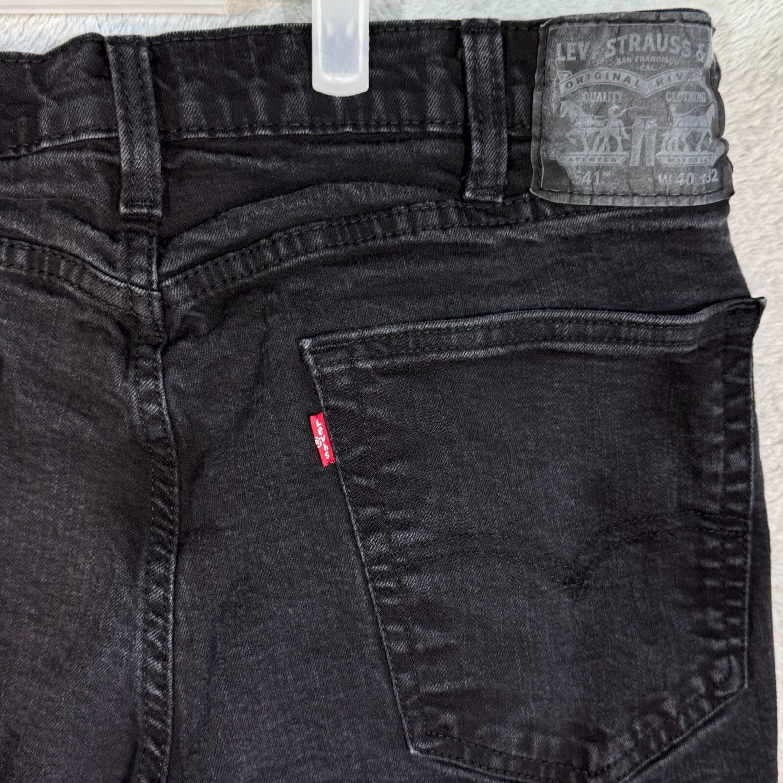 Levi's 541 Mens Jeans 40x32 Black Stretch Mid Rise Athletic Fit Straight - Thumbnail 7