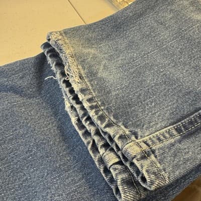 Dickies Jeans Boys 16 Reg Blue Carpenter Regular Fit Denim Work Medium Wash - Thumbnail 10