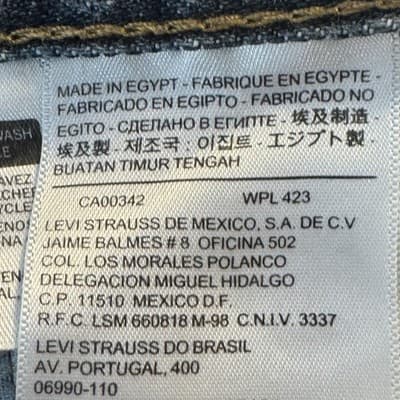 Levis 559 Jeans Mens 40x30 (38x29) Blue Denim Relaxed Straight Classic - Thumbnail 4