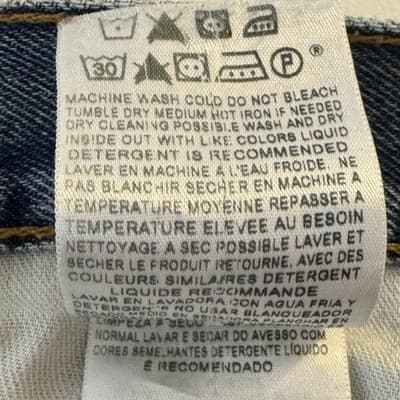 Levis 550 Jeans Mens 38x31 (38x32) Blue Relaxed Tapered Denim Distressed - Thumbnail 6