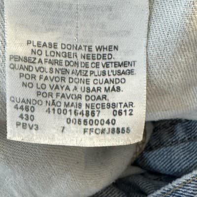 Levis 550 Jeans Mens 38x31 (38x32) Blue Relaxed Tapered Denim Distressed - Thumbnail 7