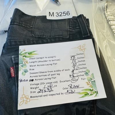 Levis 511Jeans Mens 29x32 Black Charcoal Wash Skinny Slim Stretch Denim Zip Fly - Thumbnail 10