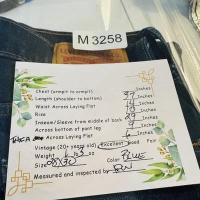 Levis 514 Jeans Mens 28x30 Blue Medium Wash Straight Denim Stretch Mid Rise - Thumbnail 11