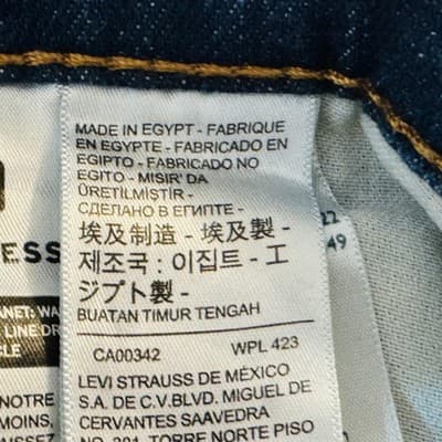 Levis 514 Jeans Mens 28x30 Blue Medium Wash Straight Denim Stretch Mid Rise - Thumbnail 5