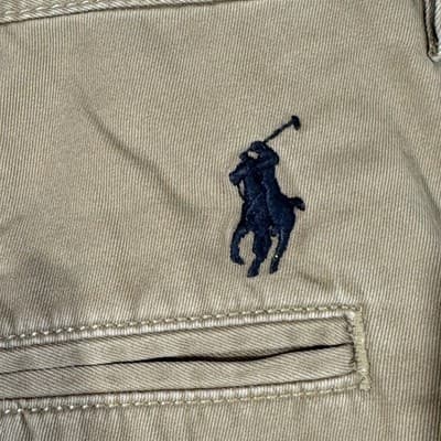 Polo Ralph Lauren Preston Pants Mens 35x30 Classic Chino Khaki Embroidered - Thumbnail 10