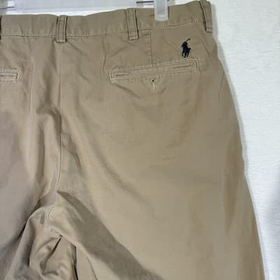 Polo Ralph Lauren Preston Pants Mens 35x30 Classic Chino Khaki Embroidered - Thumbnail 9