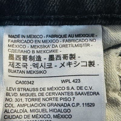 Levis 511Jeans Mens 29x32 Black Charcoal Wash Skinny Slim Stretch Denim Zip Fly - Thumbnail 5