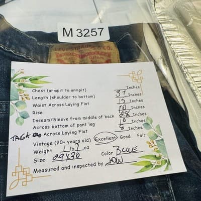 Levis 569 Jeans Mens 29x30 Blue Medium Wash Relaxed Straight Denim Mid Rise - Thumbnail 12