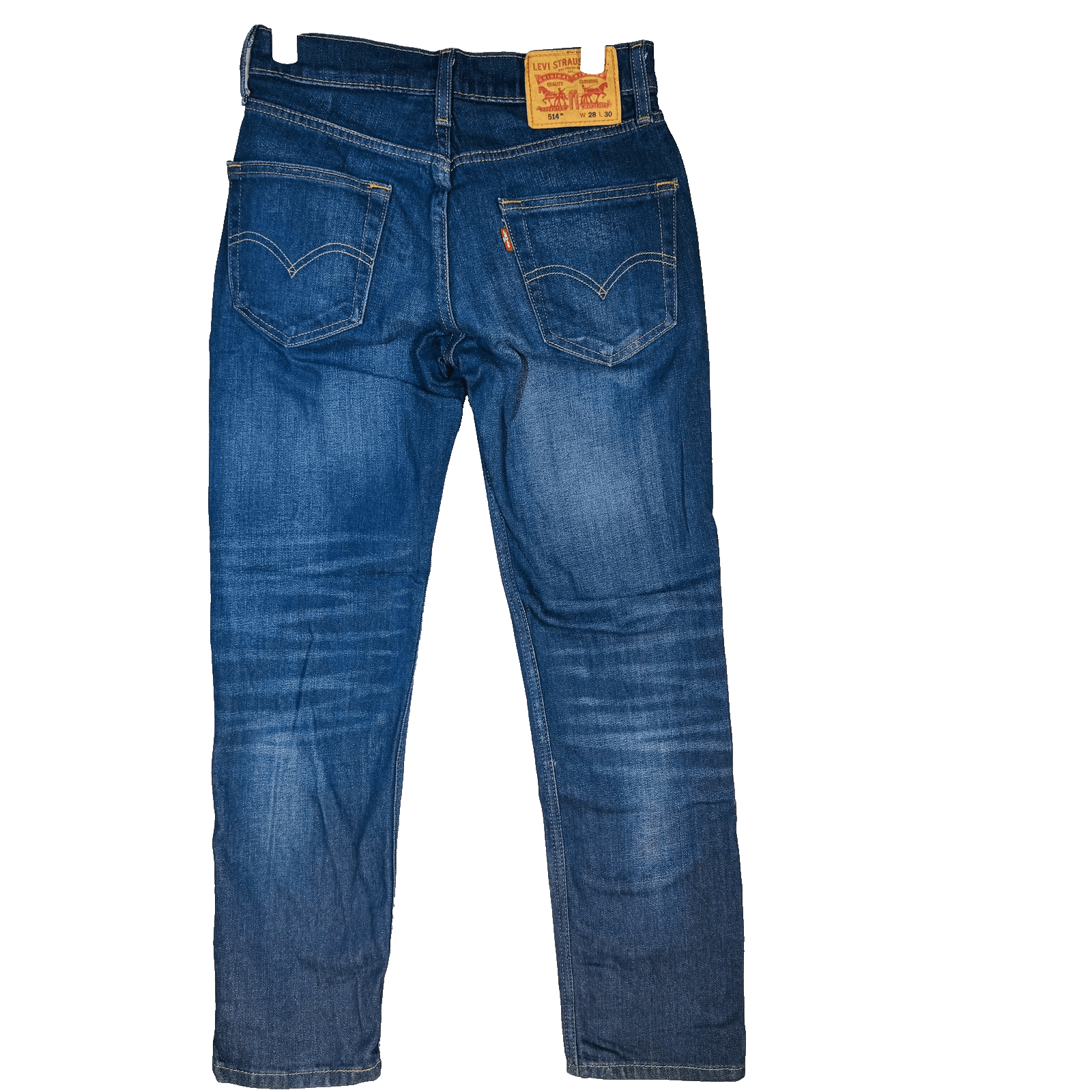 Levis 514 Jeans Mens 28x30 Blue Medium Wash Straight Denim Stretch Mid Rise - Thumbnail 2