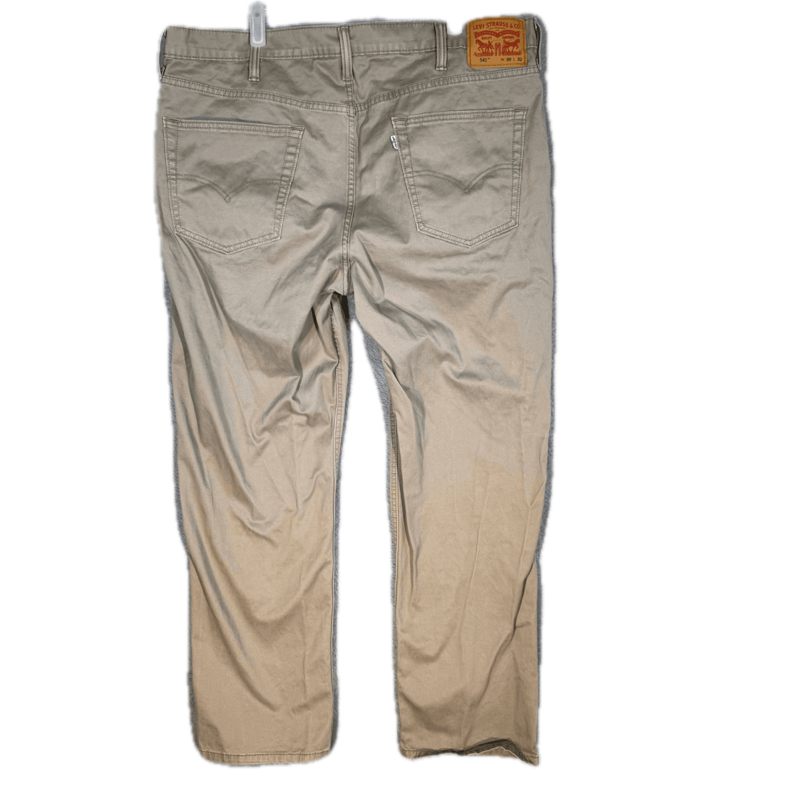 Levi's 541 Men's Jeans 39x32 Beige Stretch Mid-Rise Straight Leg - Thumbnail 2