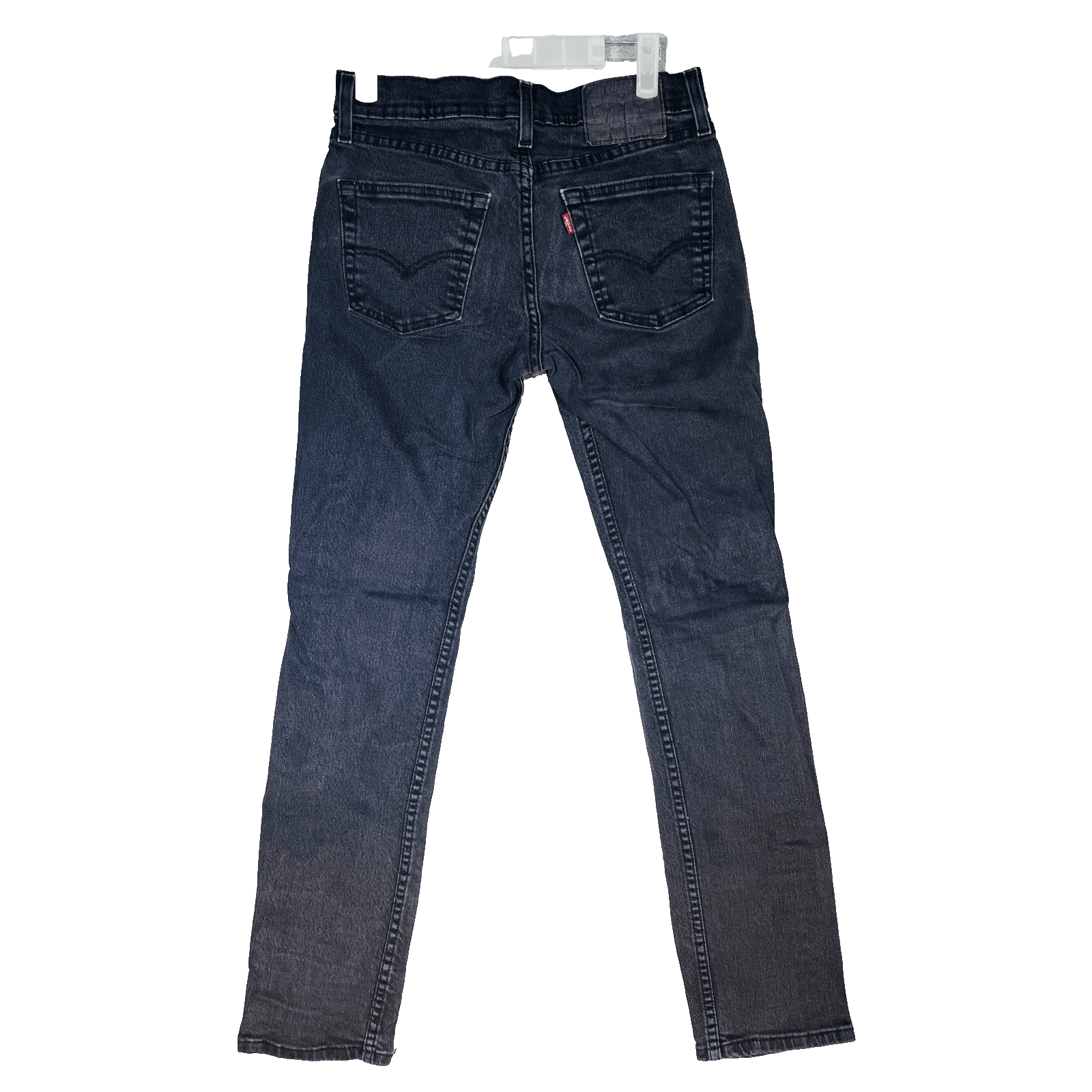 Levis 511Jeans Mens 29x32 Black Charcoal Wash Skinny Slim Stretch Denim Zip Fly - Thumbnail 2