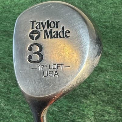 Vintage TaylorMade Pittsburgh Persimmon 3 Wood Mens LH Steel R300U 17° Loft USA - Image 1