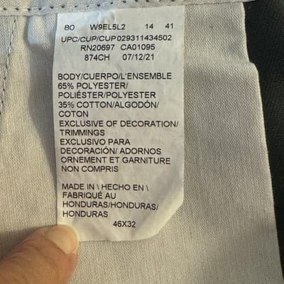 Dickies 874 Pants Mens 46x32 Dark Gray Original Fit Workwear Polyester Blend - Thumbnail 11