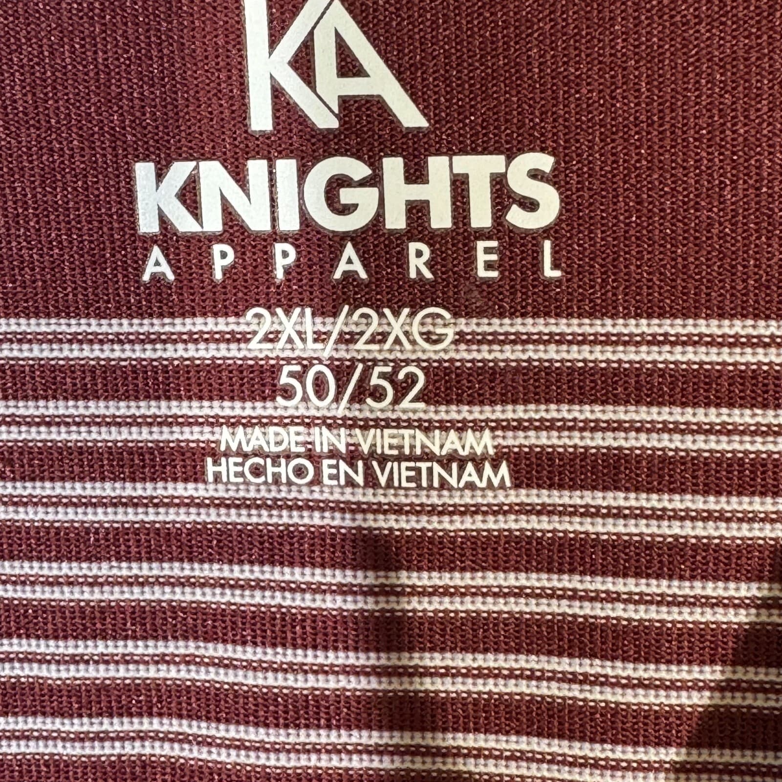 Knights Apparel Polo Shirt Men’s 2XL Maroon White Stripe Florida State Seminoles - Thumbnail 8