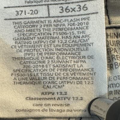 Carhartt Pants Mens 36x36 Blue Flame Resistant FR Workwear Chino Twill CAT 2 - Thumbnail 5