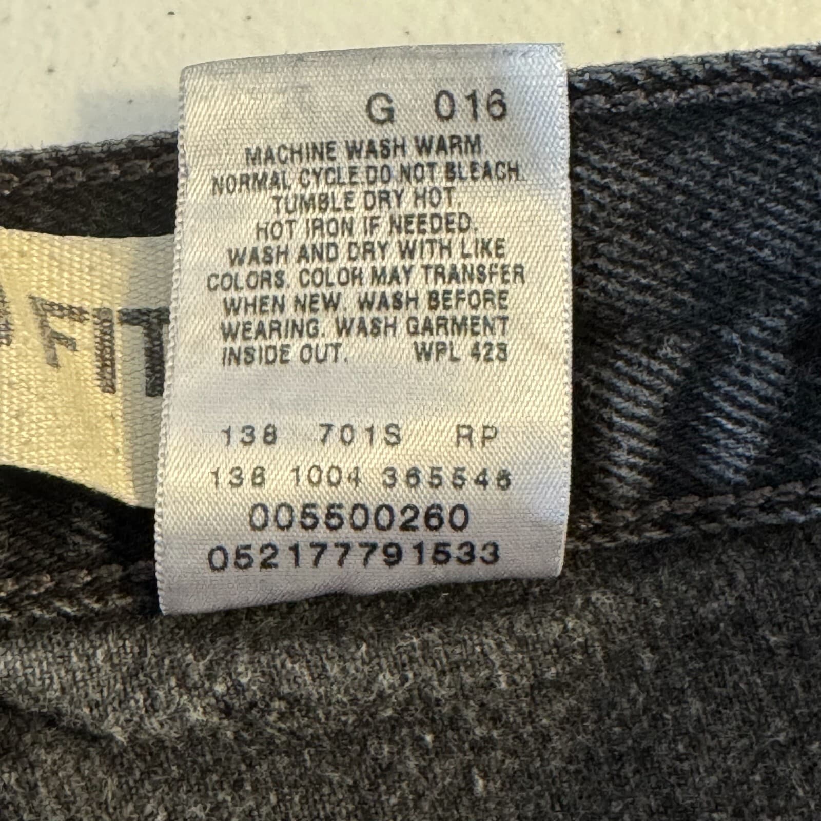 Levi's 550 Men's Jeans 38x32 Black Denim Mid-Rise Relaxed Fit Straight Fly Zip - Thumbnail 5