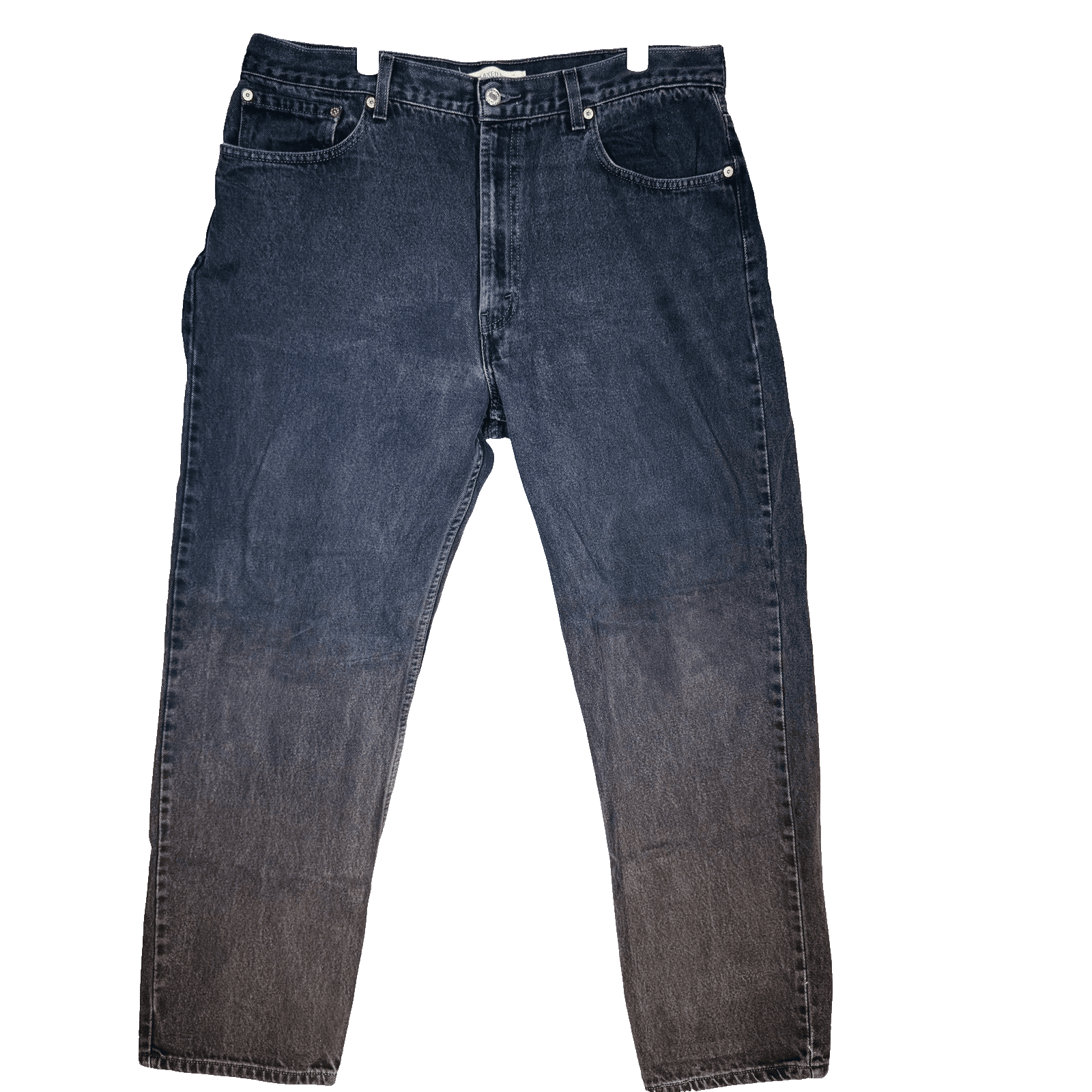 Vintage Levis 550 Jeans Mens 38x32 Black Charcoal Wash Relaxed Tapered Denim 90s - Image 1