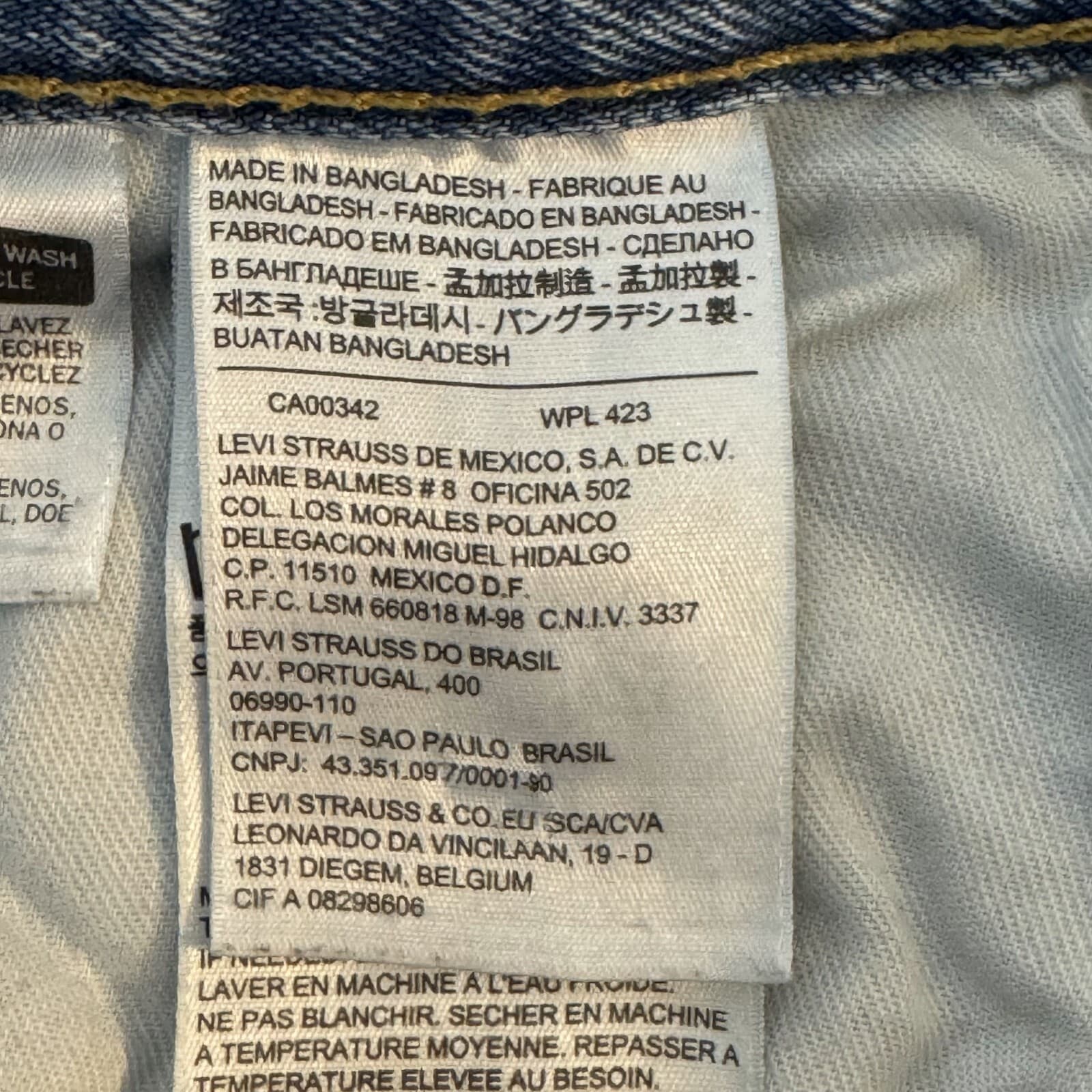 Levi's 550 Men Jeans 33x30 Blue Denim Mid-Rise Relaxed Fit Straight Leg Zip Fly - Thumbnail 6