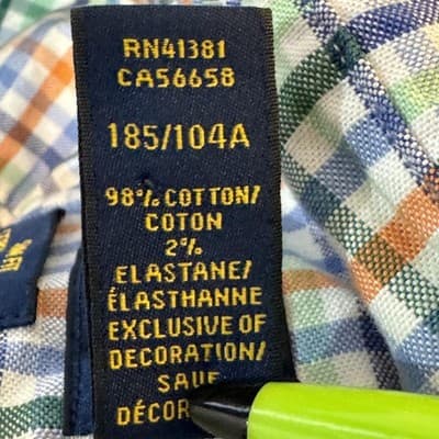 Ralph Lauren Shirt Mens XL Blue Green Orange Plaid Stretch Oxford Slim Fit Polo - Thumbnail 14