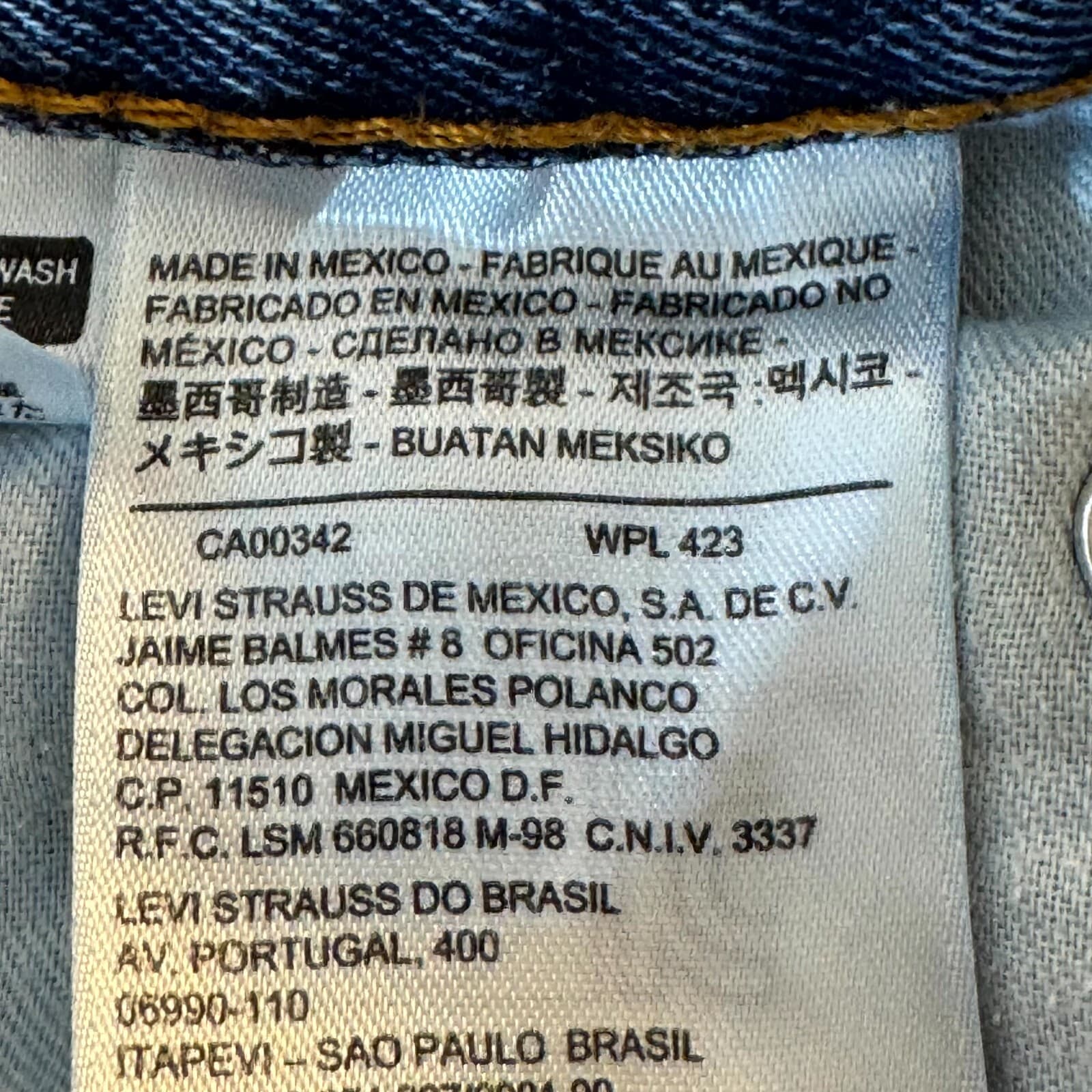 Levi’s 550 Men Jeans 40x36 Blue Denim Relaxed Fit High Rise Straight Zip Fly - Thumbnail 4