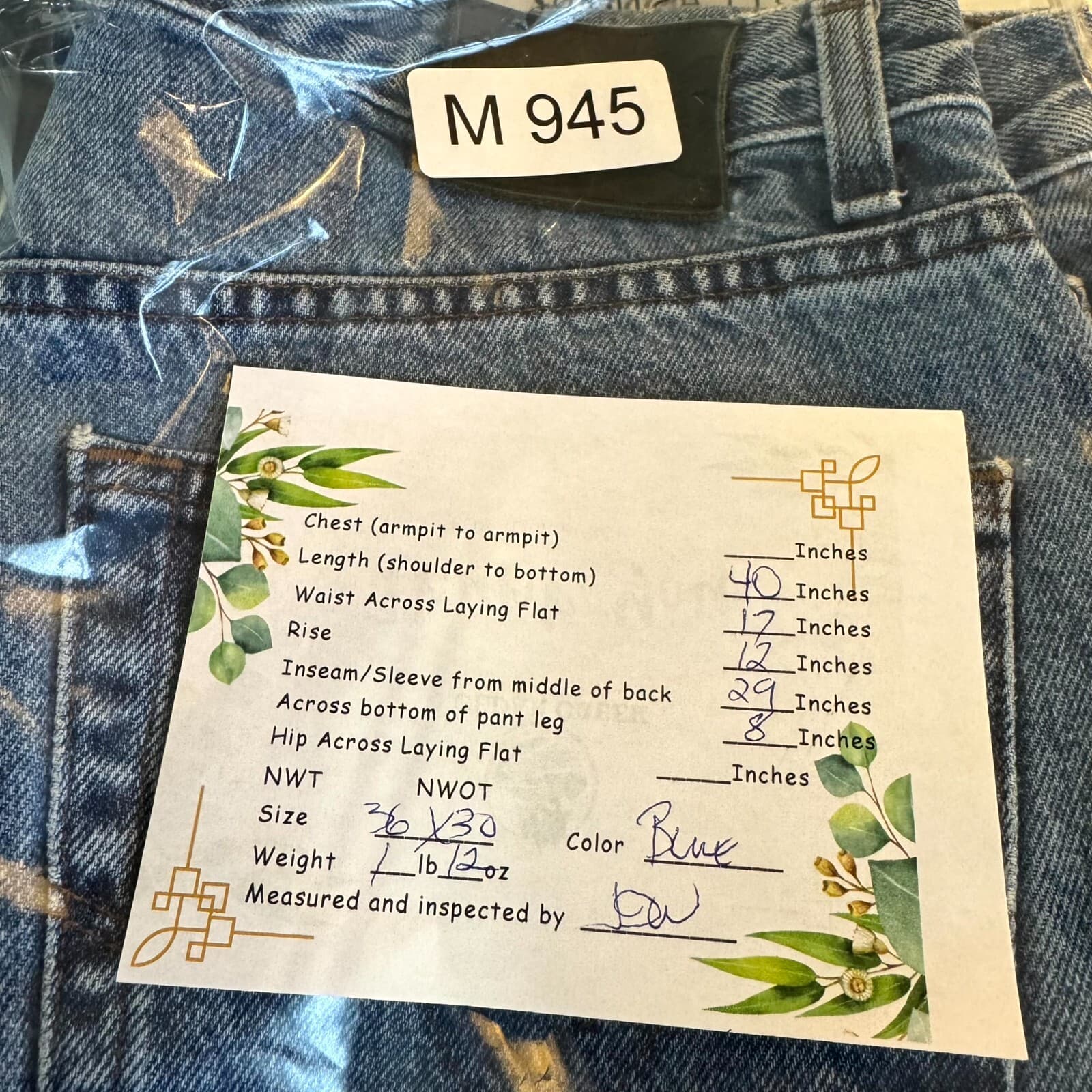 Harley-Davidson Men’s Jeans 36X30 Blue Denim Stone Wash Mid-Rise Straight - Thumbnail 9