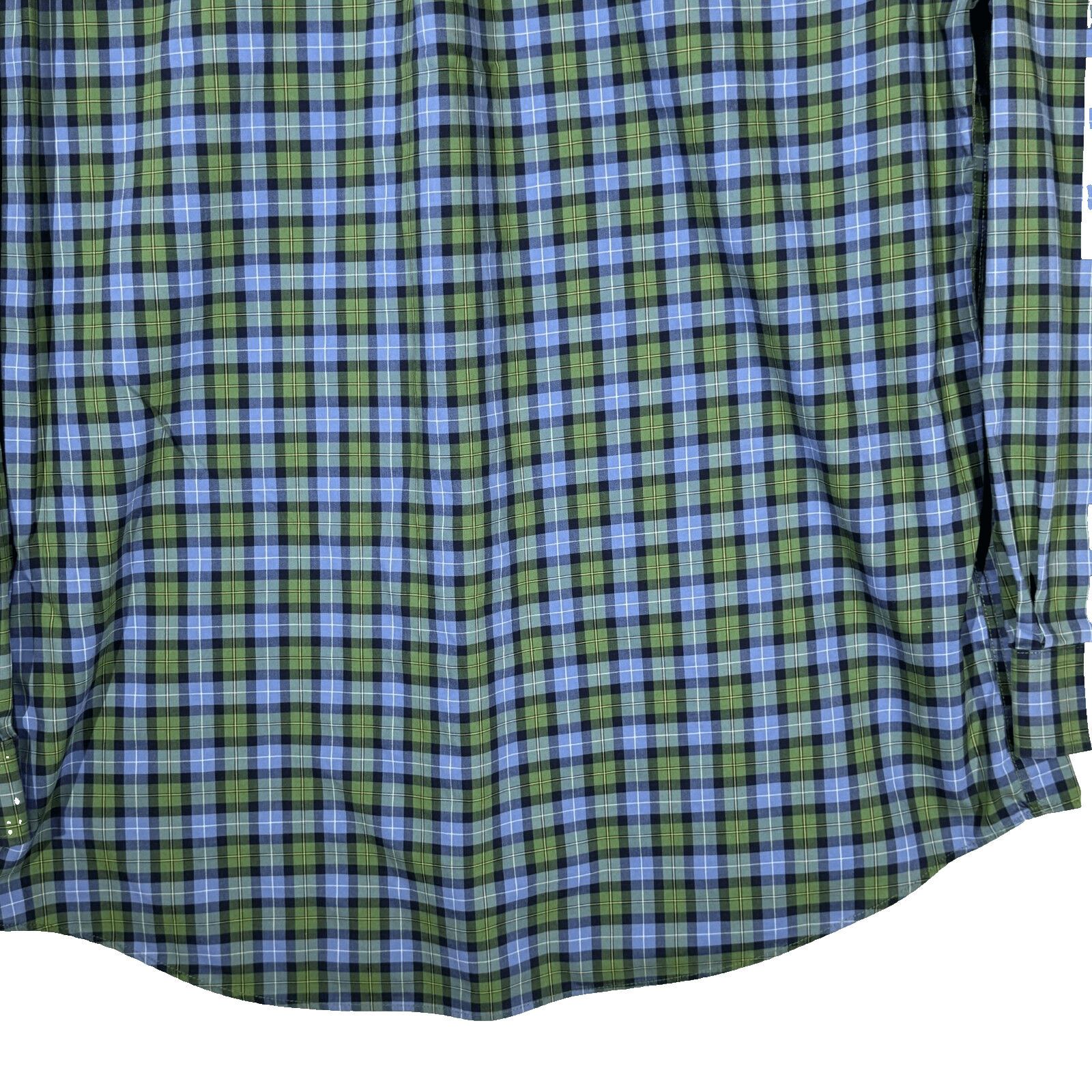 L.L.Bean Men’s Shirt Large Green Blue Plaid 100% Cotton Traditional Fit - Thumbnail 13