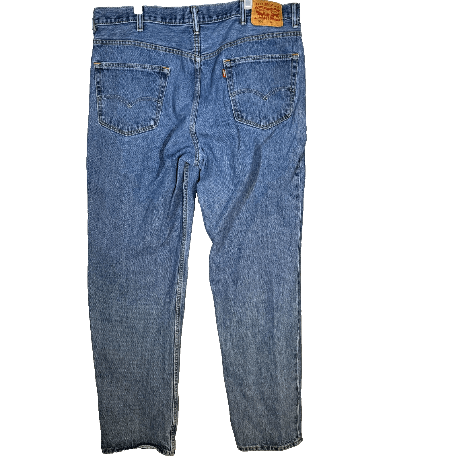 Levi’s 550 Men’s Jeans 42x36 Blue Denim High-Rise Regular Fit Zip Fly - Thumbnail 2