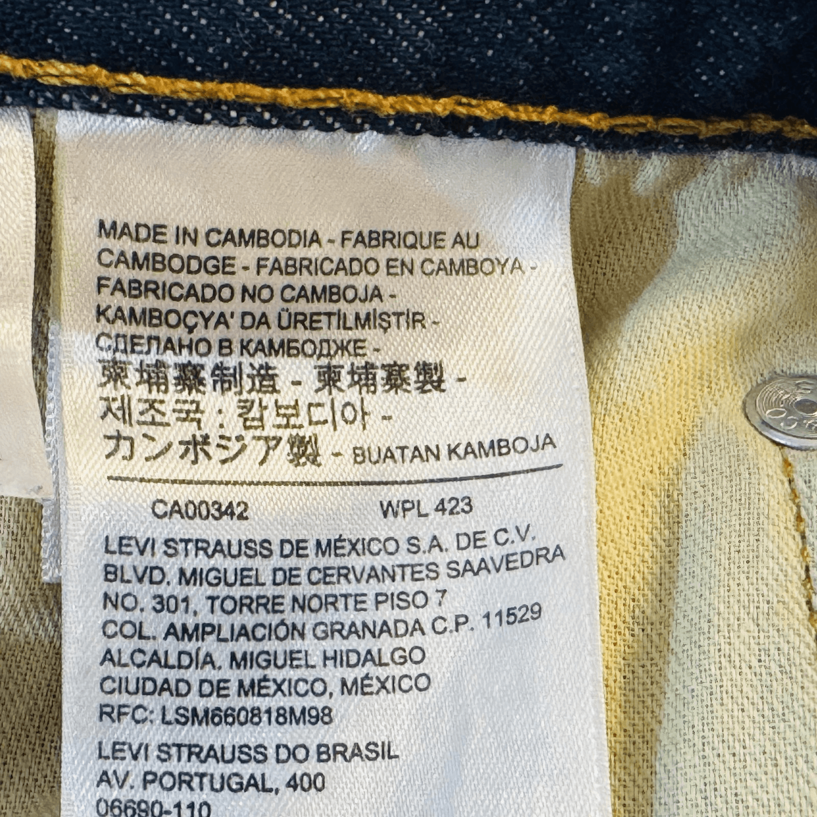 Levis 569 Shorts Mens 44 Blue Bermuda Relaxed Fit 12 Inseam Denim 5-Pocket - Thumbnail 4