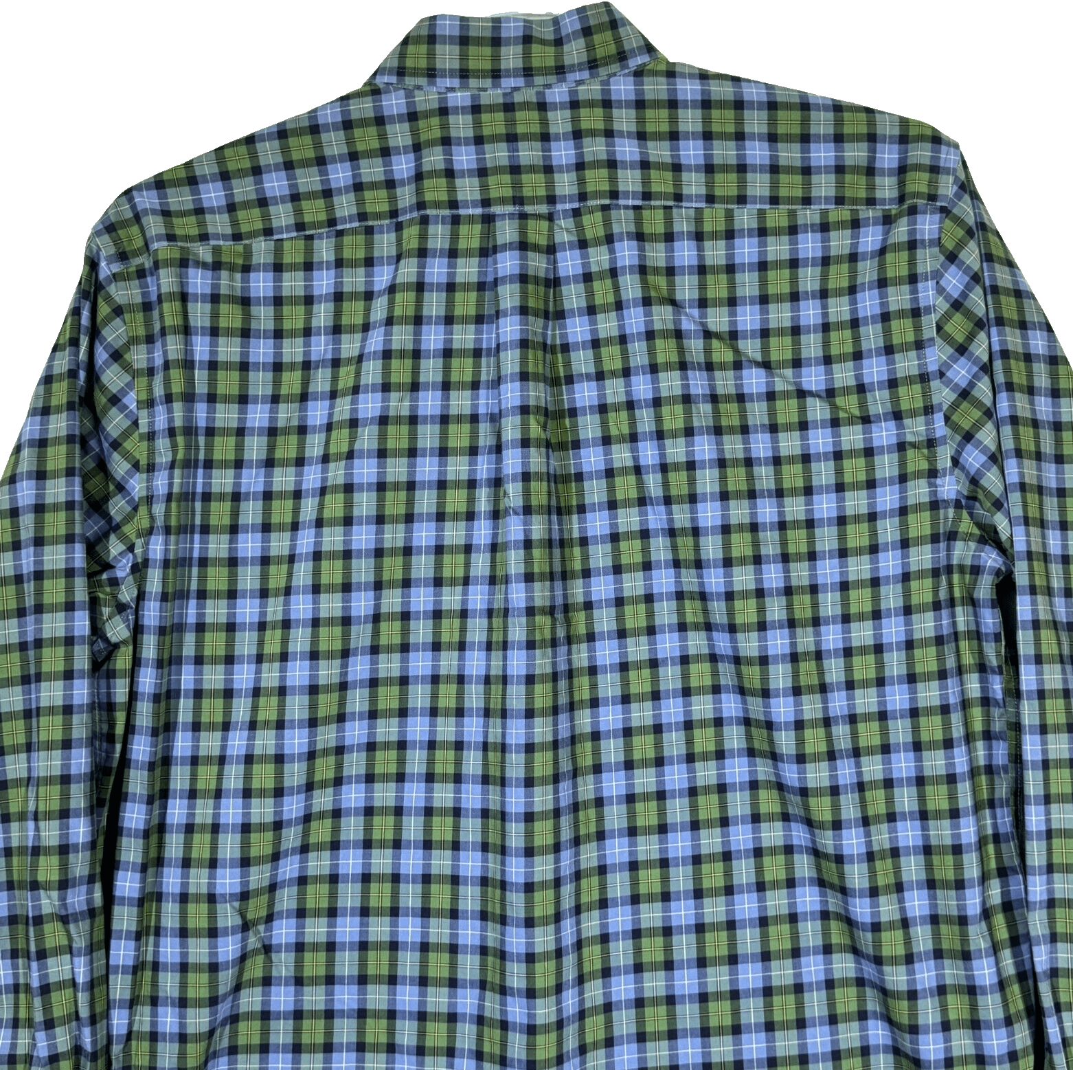L.L.Bean Men’s Shirt Large Green Blue Plaid 100% Cotton Traditional Fit - Thumbnail 11