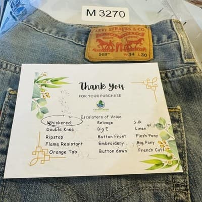 Levis 569 Jeans Mens 34x30 Blue Light Wash Relaxed Straight Denim Mid Rise - Thumbnail 12