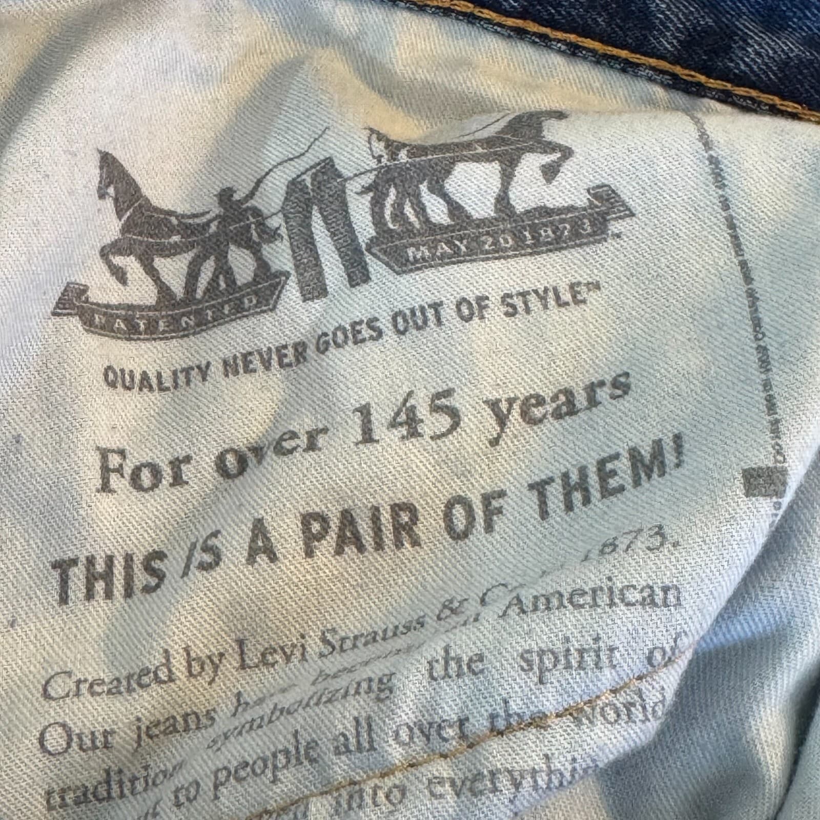 Levi's 550 Men's Jeans 36X34 Blue Denim Mid-Rise Relaxed Fit - Thumbnail 12