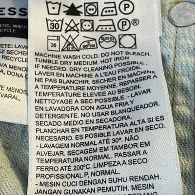 Levis 569 Jeans Mens 34x30 Blue Light Wash Relaxed Straight Denim Mid Rise - Thumbnail 8