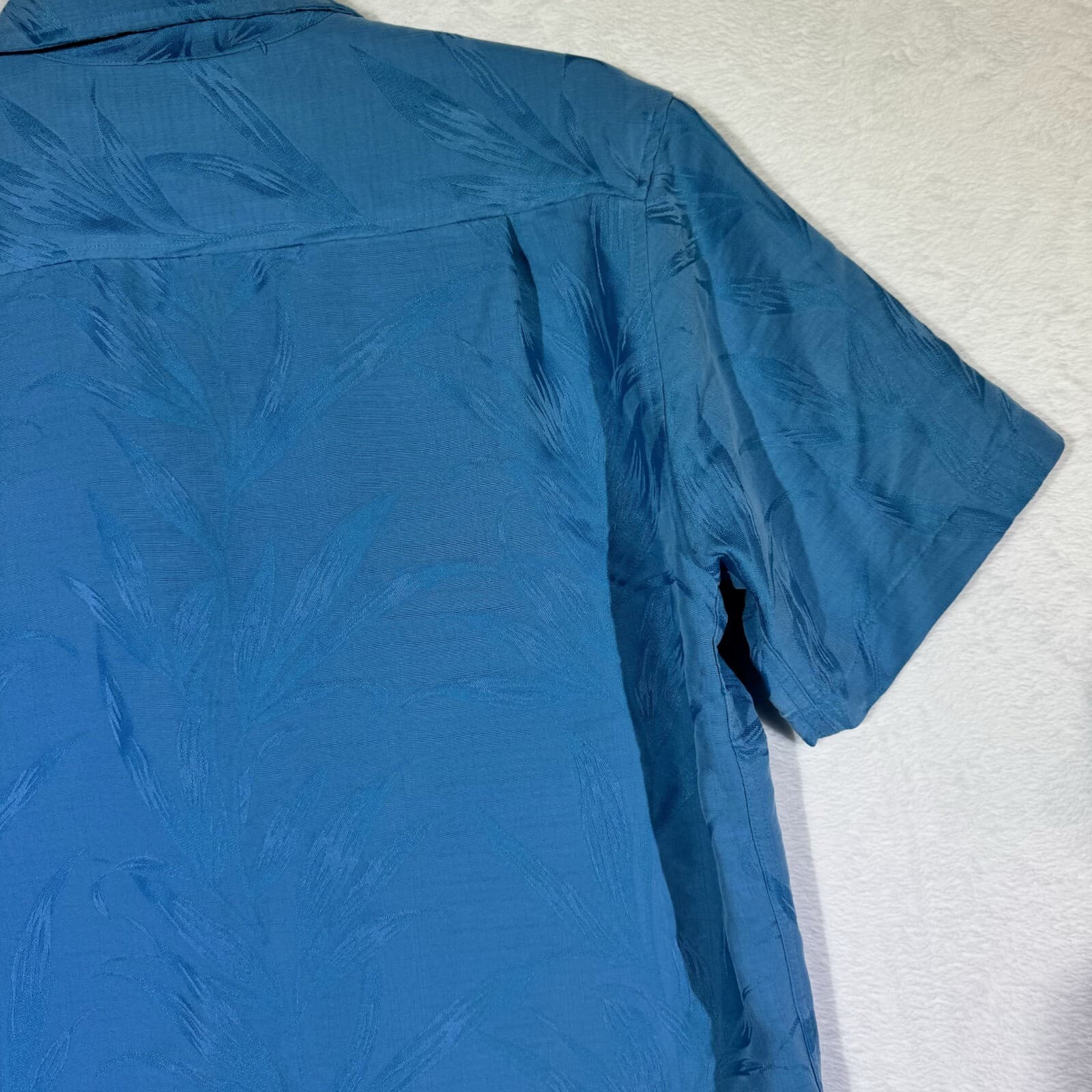 Caribbean Men’s Medium Teal Blue Tropical Hawaiian Shirt – 100% Polyester, Light - Thumbnail 14