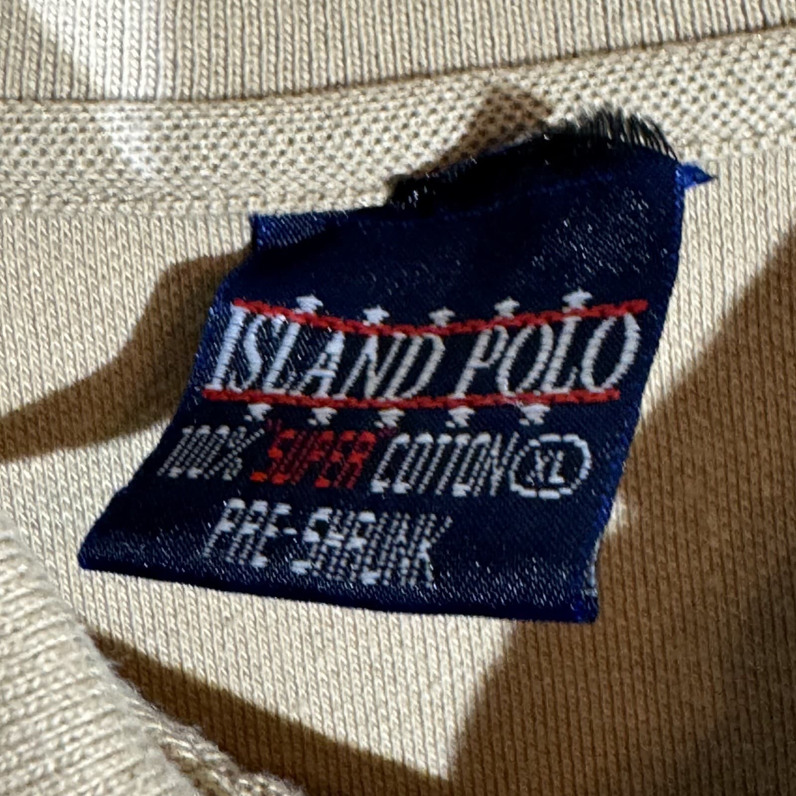Island Polo Men’s XL Pre‑Shrunk Tan Polo Shirt – 100% Cotton, Lightweight, Machi - Thumbnail 9