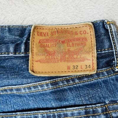 Levis Matchstick Skinny Jeans Mens 32x34 Blue Medium Wash Skinny Slim Denim - Thumbnail 7