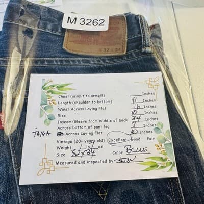 Levis Matchstick Skinny Jeans Mens 32x34 Blue Medium Wash Skinny Slim Denim - Thumbnail 13