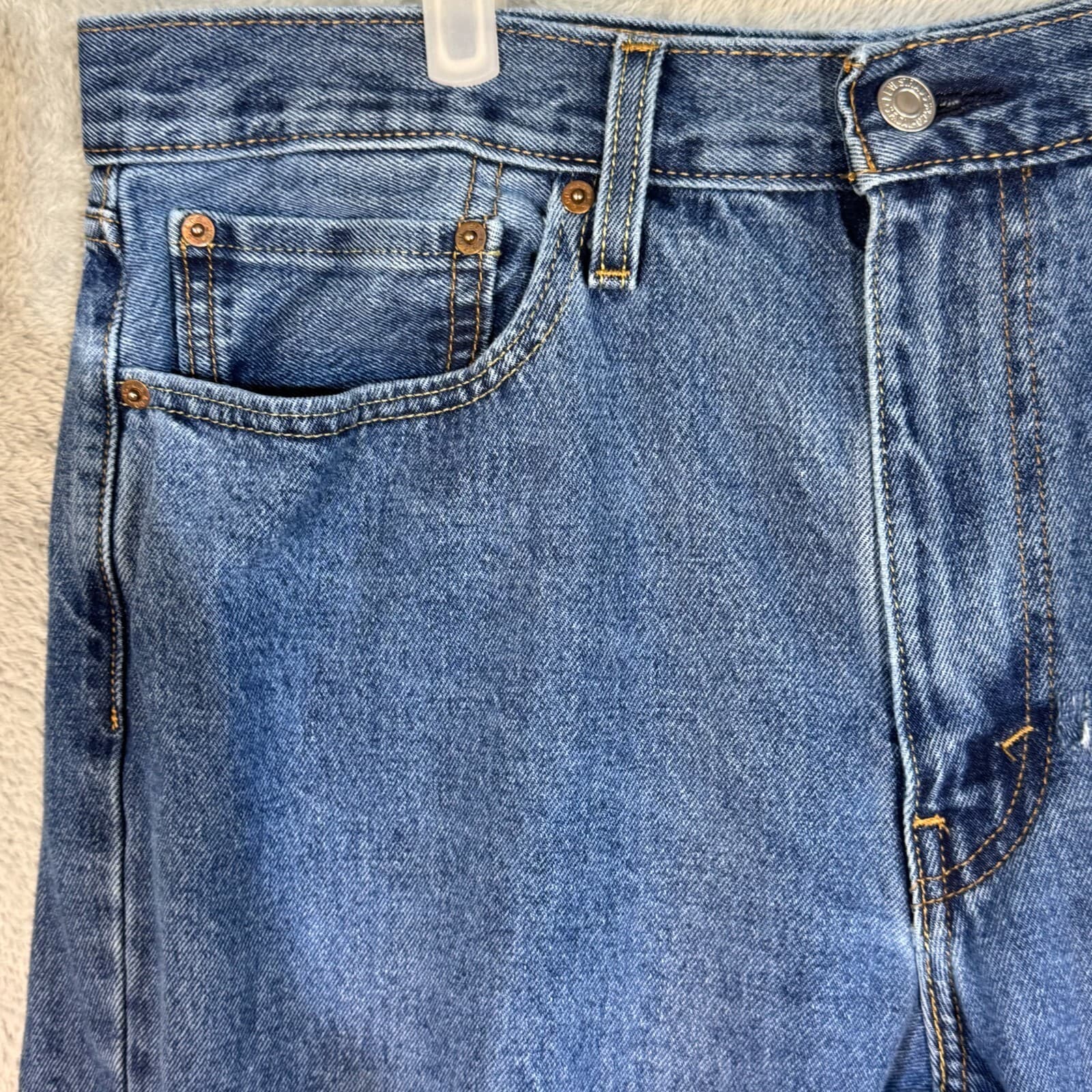 Levi's 550 Men's Jeans 36X34 Blue Denim Mid-Rise Relaxed Fit - Thumbnail 4