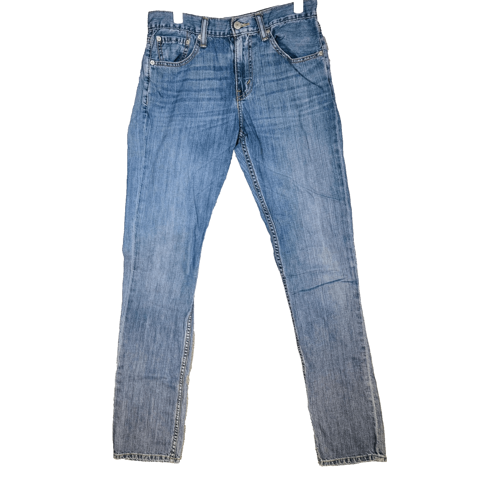 Levis 511 Jeans Mens 30x34 Blue Light Wash Slim Tapered Denim Zip Fly Mid Rise - Image 1