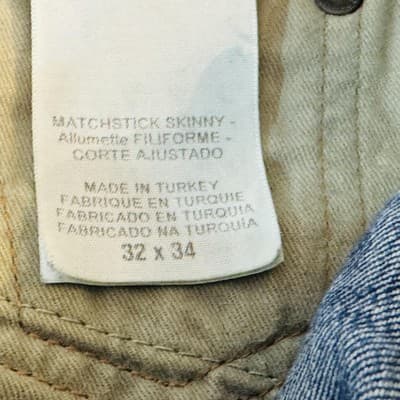 Levis Matchstick Skinny Jeans Mens 32x34 Blue Medium Wash Skinny Slim Denim - Thumbnail 9