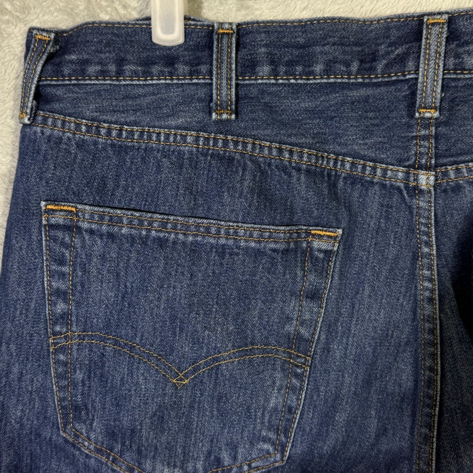 Levi’s 501 Men’s Jeans 40x29 Blue Denim 100% Cotton Button Fly Straight Leg - Thumbnail 7