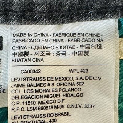 Levis 511 Jeans Mens 32x33 Gray Light Wash Slim Taper Stretch Denim Zip Fly - Thumbnail 5